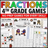 4th Grade Fraction Games - Equivalent, Comparing, Adding, 