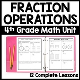 4th Grade Fraction Operations Unit, 4th Grade Fraction Rev