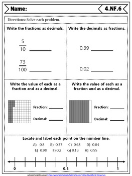 4Th Grade Fraction Quizzes: 4Th Grade Math Quizzes, Fraction Quiz