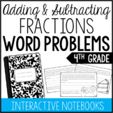 4th Grade Fraction Word Problems (Interactive Notebook)