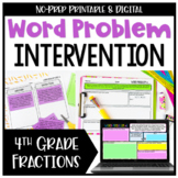 4th Grade Fraction Word Problems {No Prep Intervention}