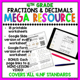 4th Grade Fractions & Decimals Interactive Worksheets Goog