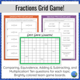 4th Grade Fractions Grid Game