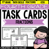 4th Grade Fractions Math Centers, Review, and Test Prep Ta