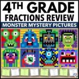 4th Grade Fractions Review Color by Number Worksheets Equi