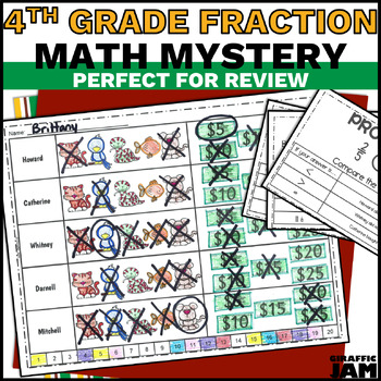 Preview of 4th Grade Fractions Review Game with Digital Google Slides - Pet Store