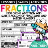 4th Grade Fractions Review Packet | Adding and Subtracting