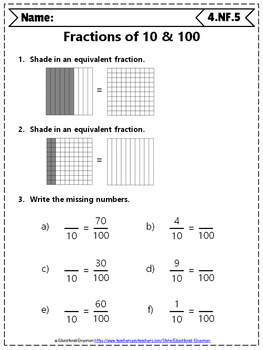 4th grade fractions worksheets nf math practice by educational emporium