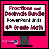 Fractions and Decimals Math Unit 4th Grade Bundle Distance