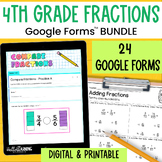 4th Grade Fractions Practice, Review & Assessment for Goog