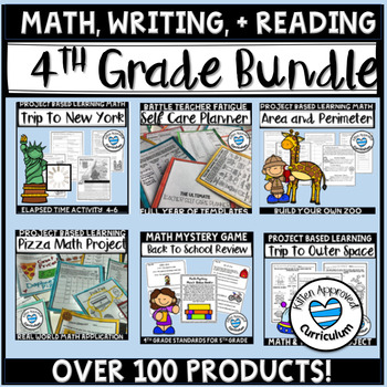 Preview of 4th Grade Back To School Activities Bundle Worksheets Math Games and More