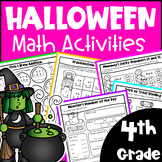 4th Grade Fun Halloween Math Activities Worksheets: Printa