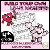 4th Grade - Valentine's Day Math Activity & Craft - Multip