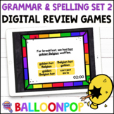 4th Grade GRAMMAR & SPELLING Digital Review Games BalloonP