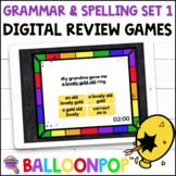 4th Grade GRAMMAR & SPELLING  Digital Review Games, Set 1