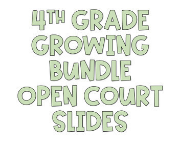 Preview of 4th Grade Units 1-5 Open Court Google Slides Bundle
