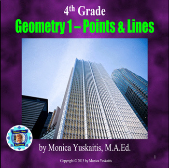 Preview of 4th Grade Geometry 1 - Points, Lines, Rays, Parallel, Perpendicular Lines