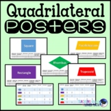 4th Grade Geometry Quadrilaterals Posters Math Worksheets 