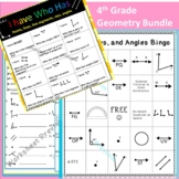 4th Grade Geometry BUNDLE- Lines, Rays, Angles, and Points