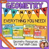 4th Grade Geometry BUNDLE with Digital Options lines, angl
