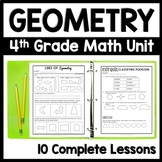 4th Grade Geometry Bundle, 4th Grade Geometry Unit, 10 Day