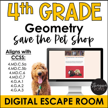 Preview of 4th Grade Geometry Digital Escape Room - 4th Grade Geometry Digital Game
