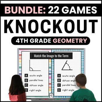 Preview of 4th Grade Geometry Games Bundle - Parallel & Perpendicular Lines, Angles, Shapes