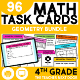 4th Grade Geometry Task Card Bundle Math Centers Games 2D 