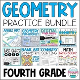 4th Grade Geometry Review Practice BUNDLE