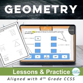 4th Grade Geometry Printable & Digital Lessons Bundle for Google™