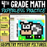 4th Grade Geometry Review Color by Number - Lines & Angles