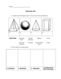 4th Grade Geometry Test