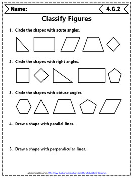 geometry worksheets 4th grade