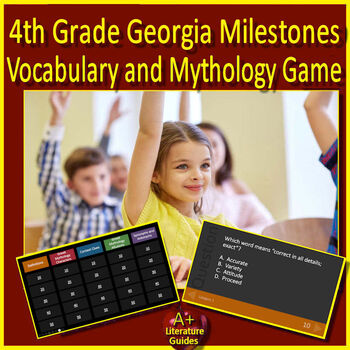 Preview of 4th Grade Georgia Milestones Test Prep Vocabulary and Mythology Review Game GMAS