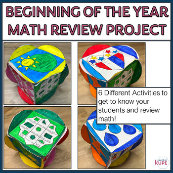 Preview of 4th Grade Get to Know You Math Cube
