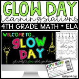 4th Grade Glow Day Review | Editable