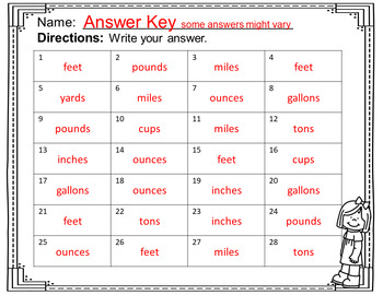 4th Grade Go Math Chapter 12 Relative Sizes of Measurements Task Cards