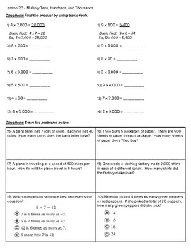 go math 4th grade 7.10 homework