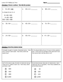4th Grade Go Math- Chapter 3 Classwork/Homework