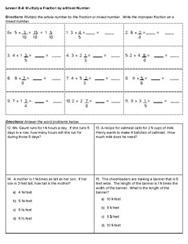 4th Grade Go Math- Chapter 8 Classwork/Homework by SG's Resources