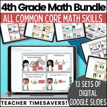 Preview of 4th Grade Go Math Chapters 1 - 13 Digital Resource Google Slides 50% OFF