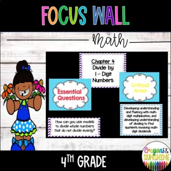 Preview of 4th Grade Go Math Focus Wall (entire year)