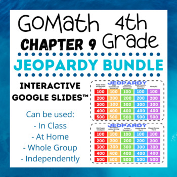 Preview of 4th Grade GoMath Chapter 9 *2015ed. - Jeopardy Games BUNDLE (Google Slides)