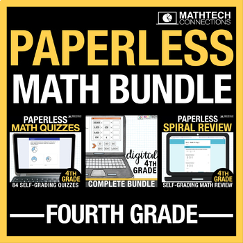 Preview of 4th Grade Math Review Yearlong Paperless Google Classroom Math Curriculum