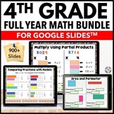 4th Grade Google Classroom Math Activities Bundle | Distan