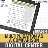 4th Grade Google Paperless Math Review Multiplication as a