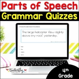 4th Grade Grammar Test Prep Review and Parts of Speech Ass
