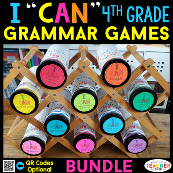 Preview of 4th Grade Grammar Games BUNDLE - Literacy Centers & Test Prep Review