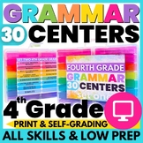 4th Grade Grammar Games Bundle - Grammar Centers Bundle fo