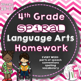 Grammar / Language Spiral Homework 4th Grade Weeks 28-36